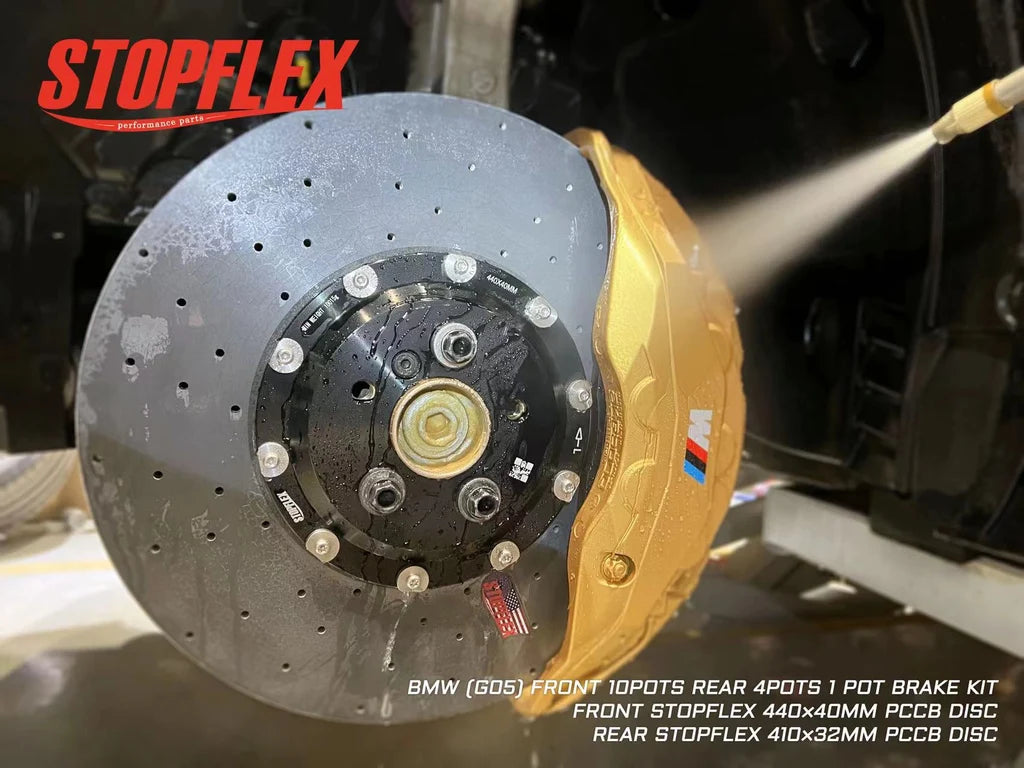 Akebono Front and Rear Big Brake Kit (FRONT 10 POTS AND REAR 4 POTS WITH EBP HAND BRAKE ) For BMW X5 G05