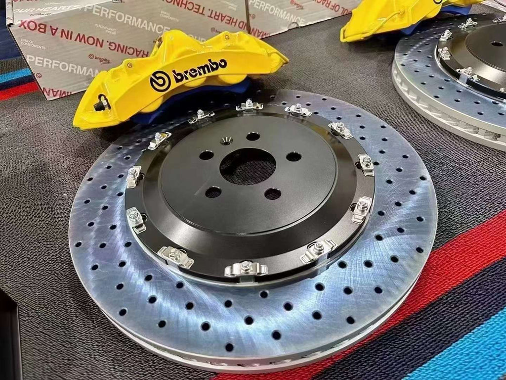 Genuine Brembo GT4 CALIPER + KPR HT5S DRILLED 380MM ROTOR -BIG BRAKE KIT FOR REAR - MUSTANG GT S550 (2015-2023)