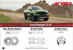 KPR Brakes - 4x4 4WD Brake Upgrades (Disc Rotors / Brake Pads / Brake Hose / Brake Booster ) FOR FORD RANGER 3.OT
