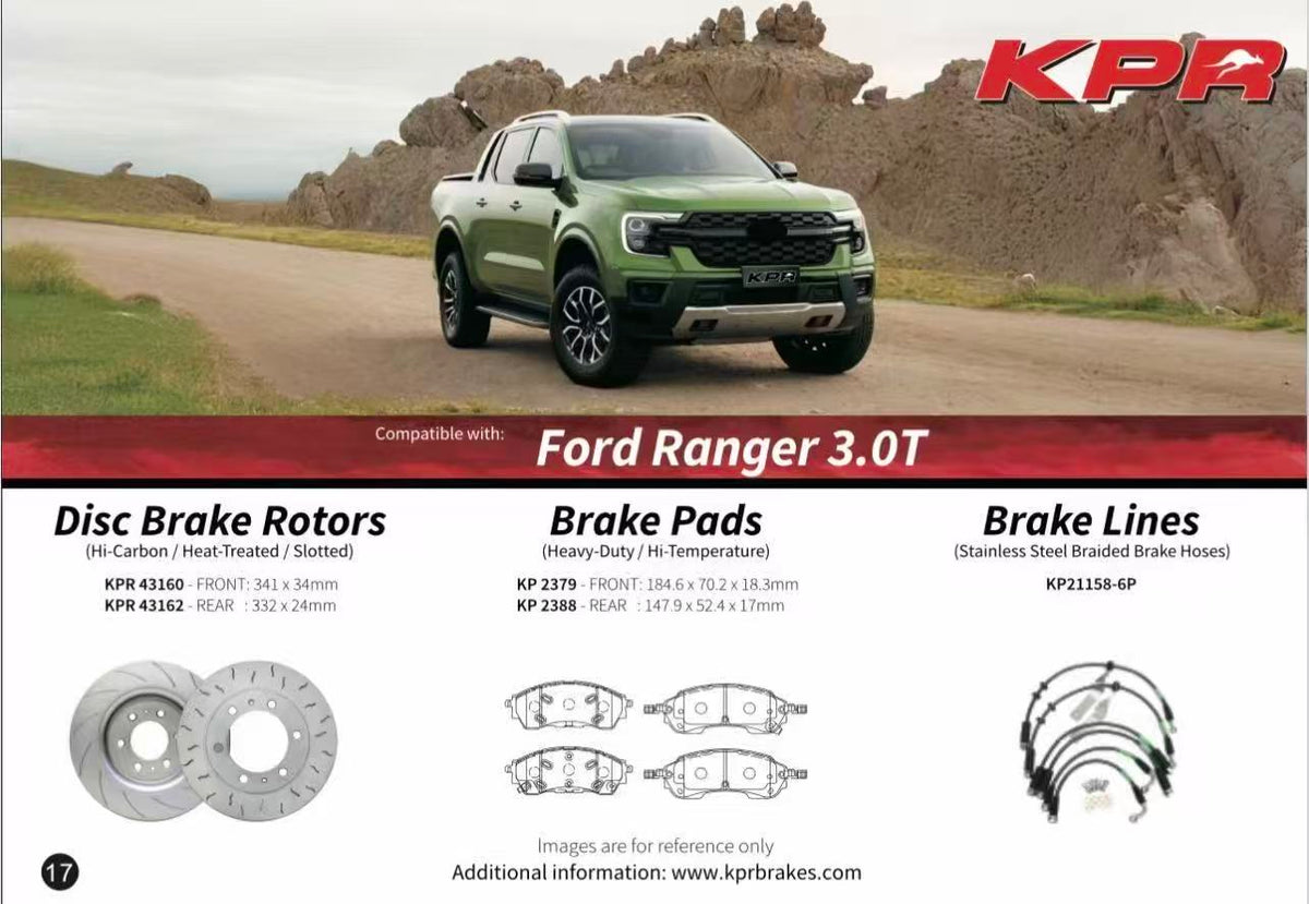 KPR Brakes - 4x4 4WD Brake Upgrades (Disc Rotors / Brake Pads / Brake Hose / Brake Booster ) FOR FORD RANGER 3.OT