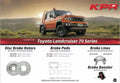 BRAKE UPGRADE KIT FOR LANDCRUISER LC76 REAR (REAR E-Brake Set up + HT4S Rotors + HD 4WD Pads + Braided brake hose Kit)