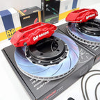 AP Racing CP7040 6POT Calipers + Performance Rotors + Street Pro Brake Pads + Good Ridge Braided Brake Hose/Line Kit - Bolt-on - Full Big Brake Kit - Front fits HOLDEN COMMODORE VE VF