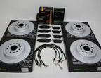 BRAKE UPGRADE KIT FOR LANDCRUISER LC76 REAR (REAR E-Brake Set up + HT4S Rotors + HD 4WD Pads + Braided brake hose Kit)