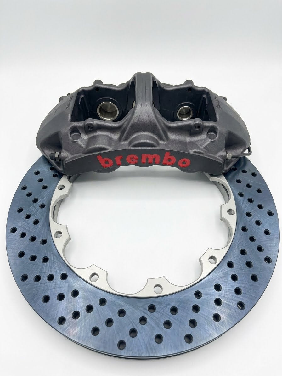SET Genuine BREMBO 6Pot Calipers GTS6 + HT5S 380MM Drilled Rotor Brake upgrade kit