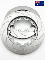 2X KPR BRAKES Slotted 2PIECE REPLACEMENT ROTORS 380MM X 32MM FOR AP Racing Caliper / Big Brake kit