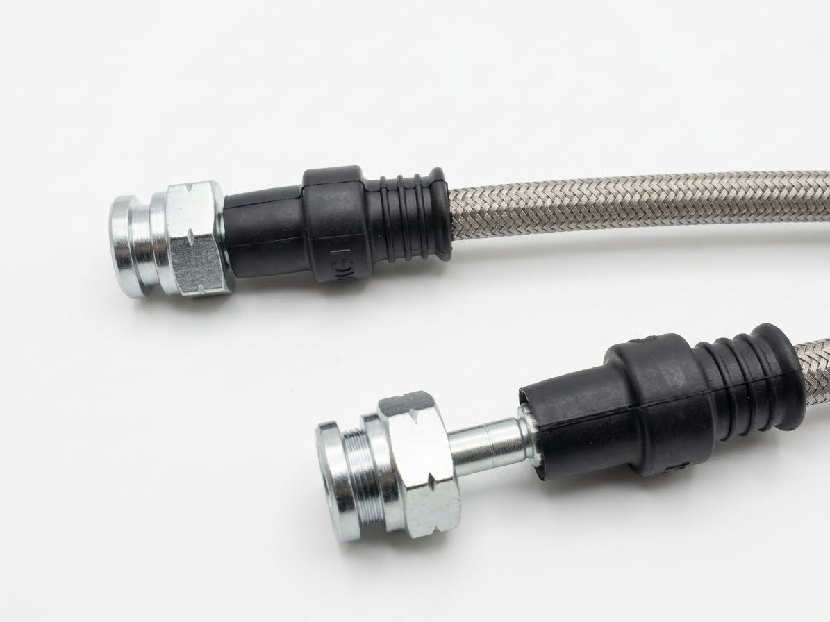 KPR FULL STAINLESS BRAKE HOSE KIT FOR AP RACING / BREMBO Calipers 550CV X2 (550MM ) Convex Bubble Flare / DIN