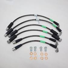 BRAKE UPGRADE KIT FOR LANDCRUISER LC76 REAR (REAR E-Brake Set up + HT4S Rotors + HD 4WD Pads + Braided brake hose Kit)