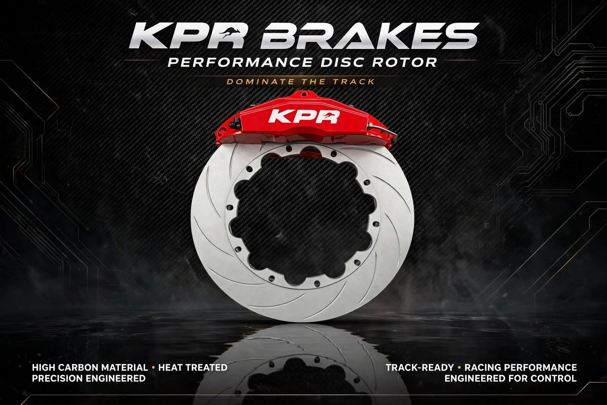 KPR BRAKES SP-4 4POT Calipers + 330mm HT5S Slottes Rotors Full Front Brake Kit