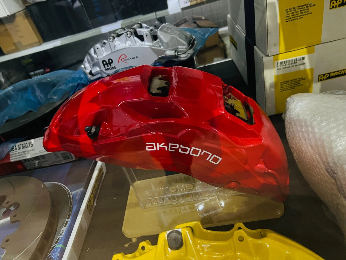 Genuine OEM AKEBONO 10 POT LARGE CALIPER + KPR Carbon Ceramic (CCB) 410MM Rotors for AUDI