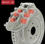 2X Genuine italy Brembo PISTA FF6 -6pot PRO CALIPER + KPR HT5S Drilled Rotors 380MM