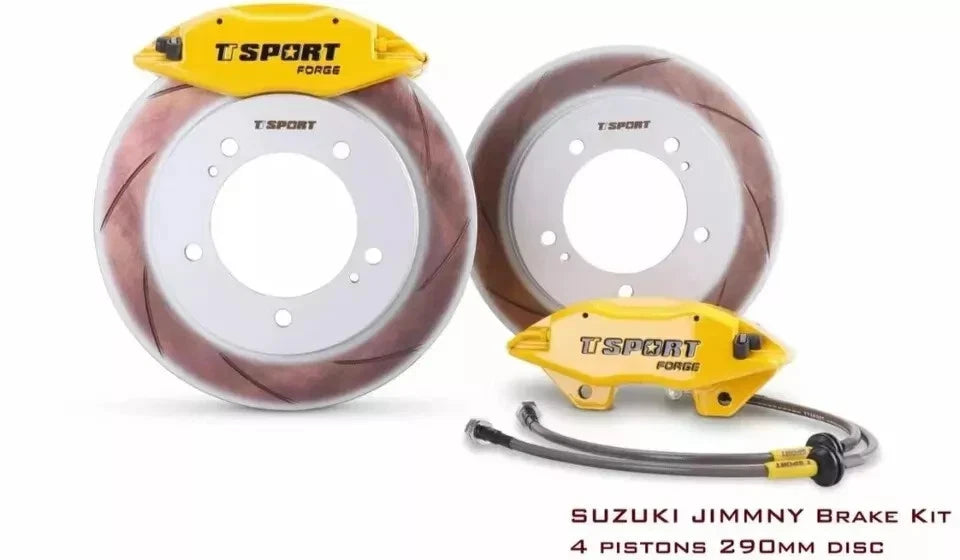 NEW TTSPORT 4pot CALIPER + 290mm FRONT BRAKE ROTOR UPGRADE BOLT-ON KIT FOR SUZUKI JIMNY