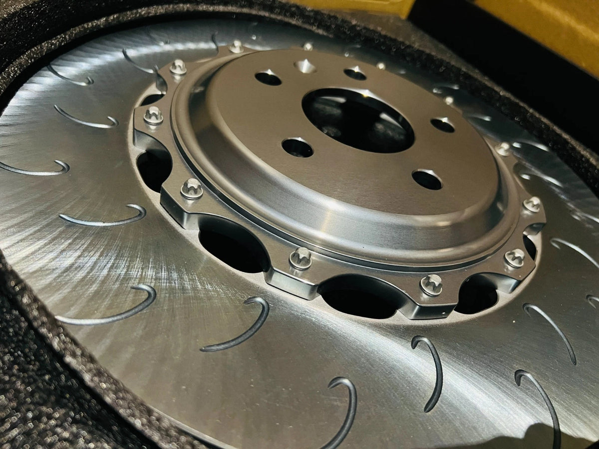 BIG DEAL-  2X KPR HT6S HTAT TREATED PERFORMANCE BRAKE ROTOR 362MM + METAL CALIPER BRACKET FOR AP RACING CP9665 PRO 5000R SUITS AUDI  RS3 8V AUDI