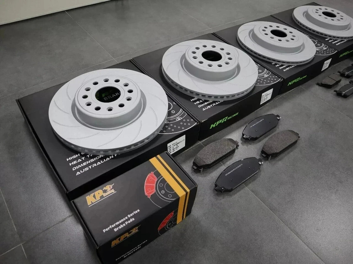 KPR BRAKES FRONT + REAR  FULL UPGRADE KIT HD 4x4 4WD ROTORS + BRAKE PADS FITS RAM1500 6.2L / 5.4L V8 DT DS