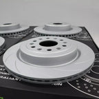 Front + Rear KPR BRAKE UPGRADE (SLOTTED ROTORS + HD 4WD PADS + FLUID + Braided hose kit) FIT LAND CRUISER 200 Series LC200 J200