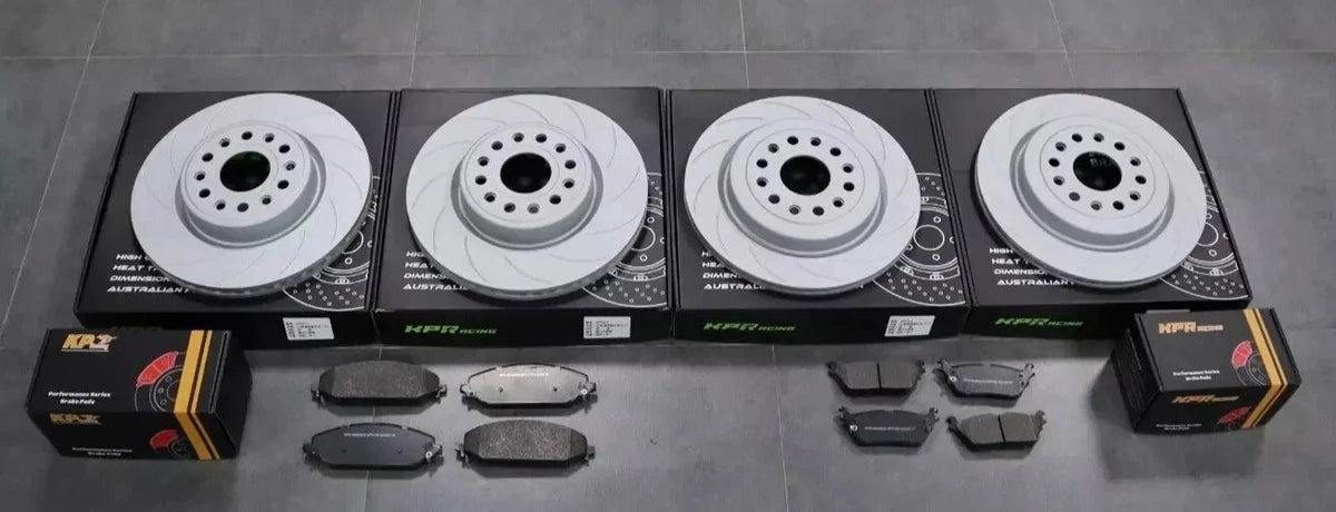 KPR BRAKES FRONT + REAR  FULL UPGRADE KIT HD 4x4 4WD ROTORS + BRAKE PADS FITS RAM1500 6.2L / 5.4L V8 DT DS