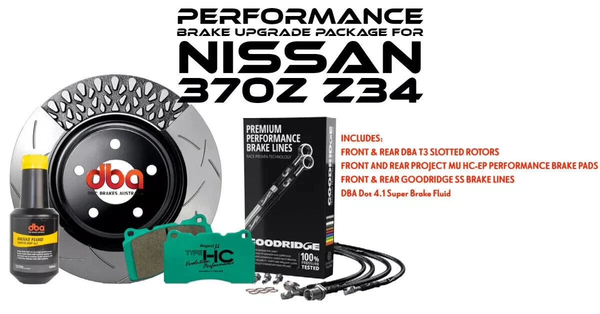 DBA GOODRIDGE PROJECT Mu Performance brake upgrade KIT F+R  for Nissan 307Z Z34