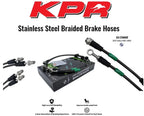 KPR FULL STAINLESS BRAKE HOSE KIT FOR AP RACING / BREMBO Calipers 550CV X2 (550MM ) Convex Bubble Flare / DIN