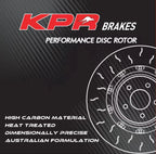 2 X KPR BRAKES HT4000 4S SLOT DISC BRAKE ROTOR REAR FITS RAM TRUCKS RAM1500 KP43247S (DBA43247S)DT