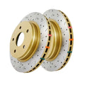 2X DBA HD 4000SERIES HEAT TREATED Drilled Slotted Brake Rotor 312mm Front DBA4838XS FIT VW / AUDI