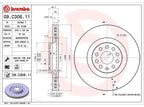 Brembo Front brake UPGRADE KIT ( rotor + pads) for VW Golf R MK7 and Audi S3 8V