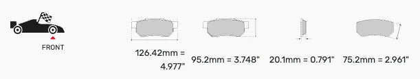 SET OF  Ferodo DS2500 FCP4806H Brake Pads Front for Mercedes CLA AMG A45 /SLK55 AMG / SLC43 AMG / C43AMG -W176 / X117 C117 / R172