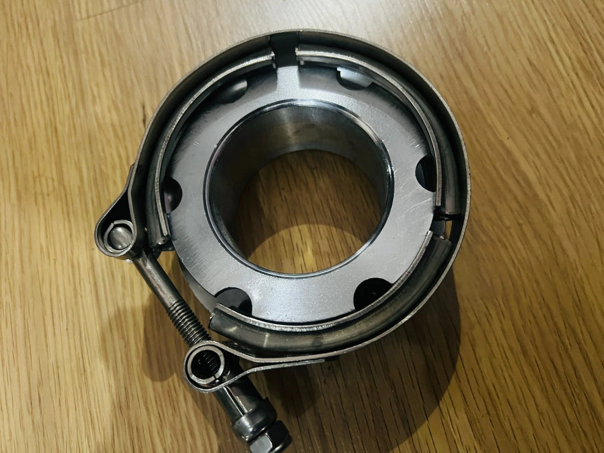 1X TURBO EXHAUST DUMP PIPE ADAPTOR TO VBAND KIT FOR T04 T04E 6 bolt outlet TO VBAND EXHAUST CLAMP