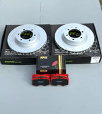 SPECIAL OFFER -  KPR BRAKES 4X4 4WD UPGRADE SOLUTION - SLOTTED ROTORS + HD 4WD PADS FOR TOYOTA PRADO 150 J150 LC150 (GDJ150 / GRJ150) REAR