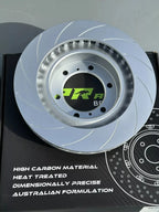 Front + Rear KPR BRAKE UPGRADE (SLOTTED ROTORS + HD 4WD PADS + FLUID + Braided hose kit) FIT LAND CRUISER 200 Series LC200 J200