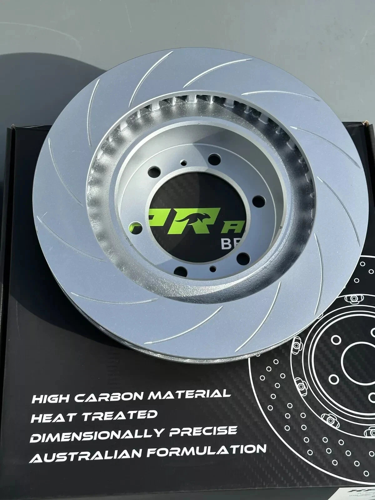Front + Rear KPR BRAKE UPGRADE (SLOTTED ROTORS + HD 4WD PADS + FLUID + Braided hose kit) FIT LAND CRUISER 200 Series LC200 J200