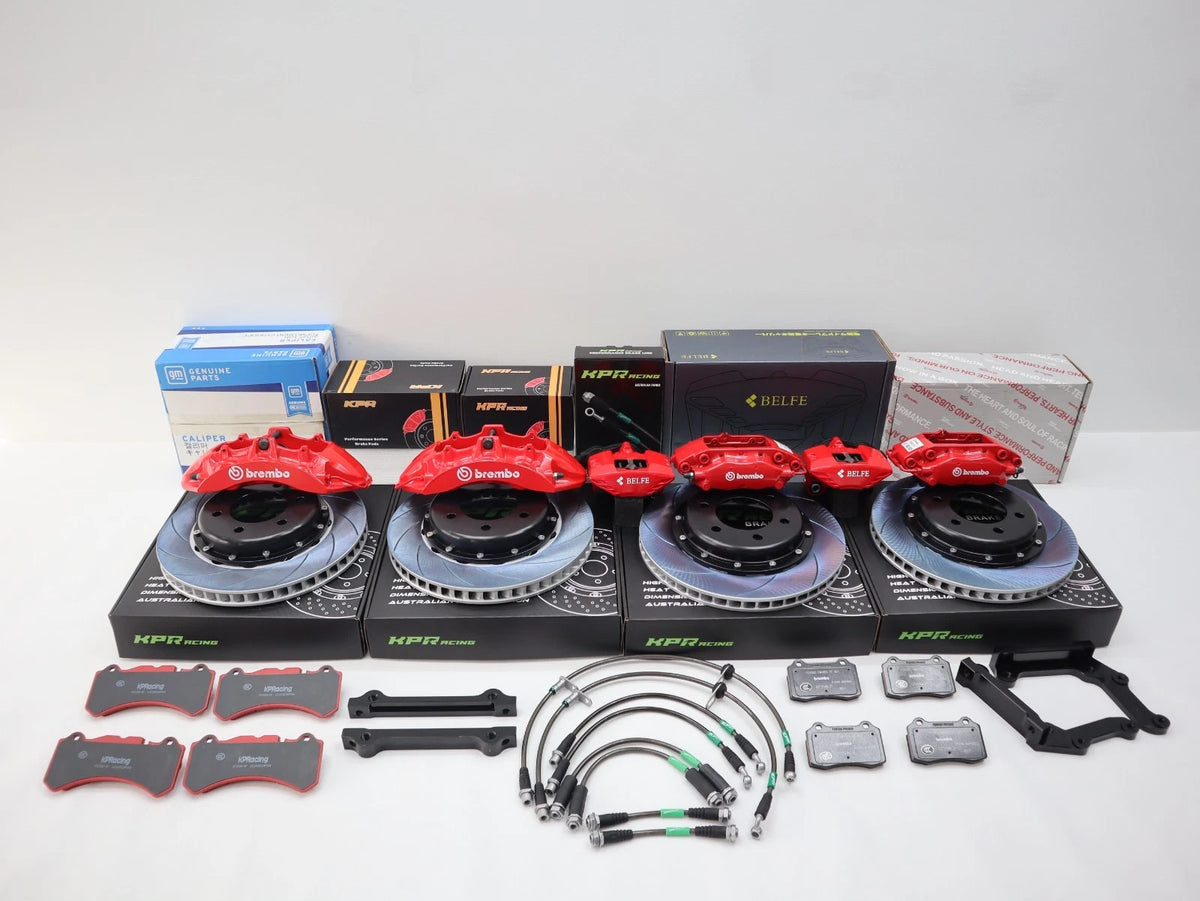 BREMBO 6POT GTSV-6 Caliper + HT5S SLOTTED Rotor FRONT BIG Brake Kit (Customised Brakes)