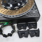 BREMBO GT 6pot Caliper + ROTOR + Pads Full Brake Kit -customised brackets /Hats BBK