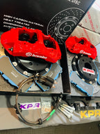 BREMBO GT6 CALIPERS + KPR Carbon Ceramic Rotors (CCB) FULL BRAKE KIT FITS TESLA